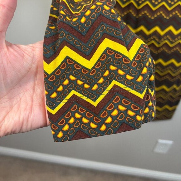 Missoni T-shirt Dress Size Large? Brown Yellow Chevron Stripes Art to Wear Artsy - Picture 5 of 7